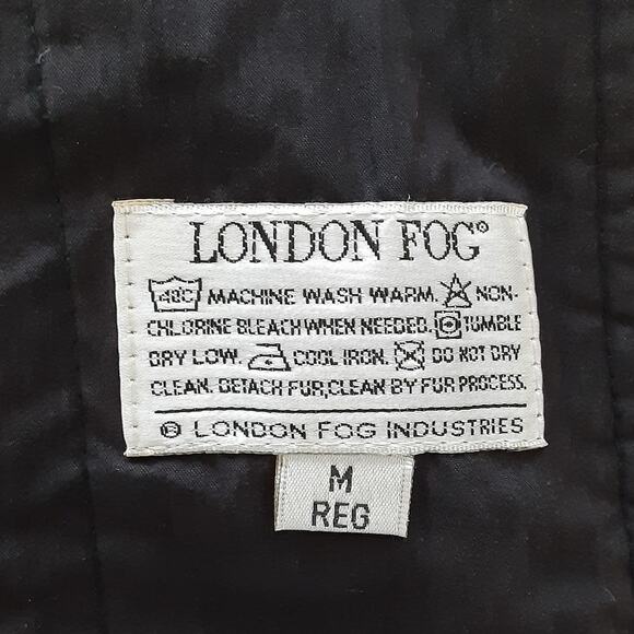 London Fog Black Sueded Utility Jacket Funnel Neck Windbreaker Raincoat Womens M - Picture 11 of 13